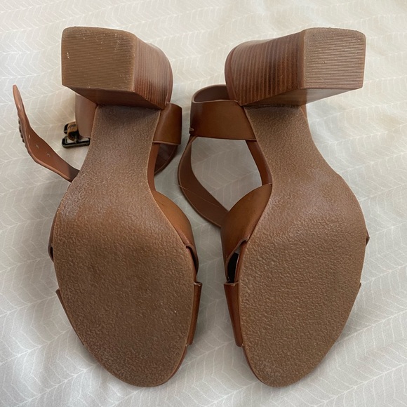 Crown Vintage Women’s Light Brown Open Toe Heel Size US7 - Picture 3 of 7